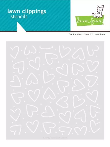 Outline Hearts - Stencils - Lawn Fawn
