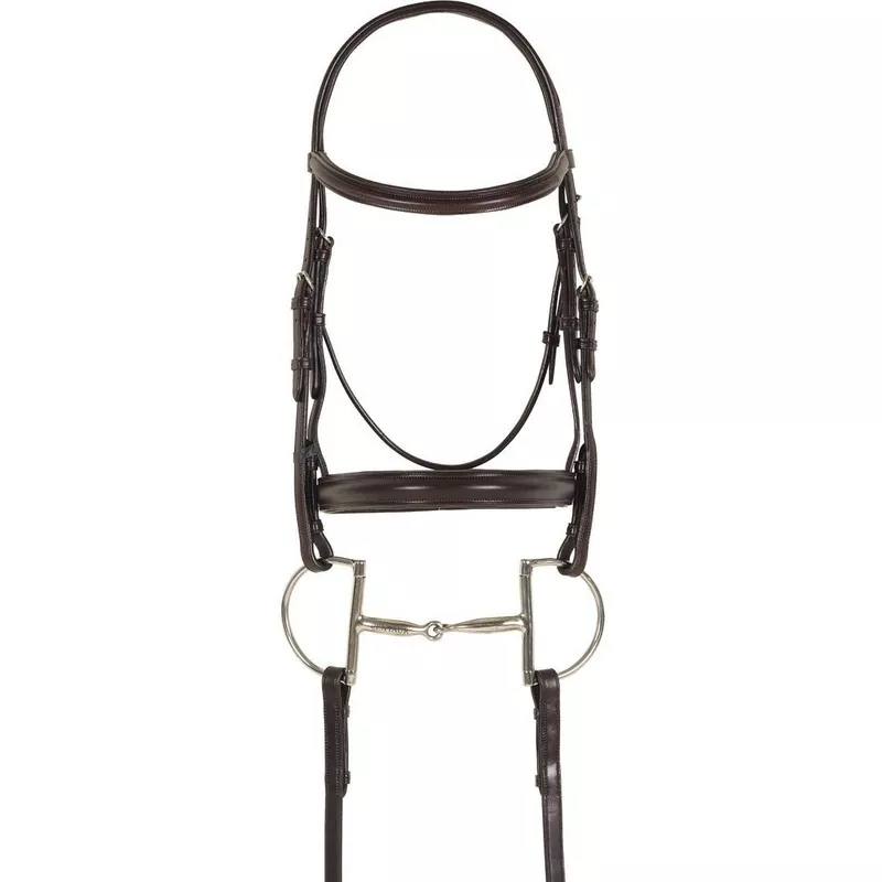 Ovation Breed Plain Raised Padded Bridle - Draft Cross Brown