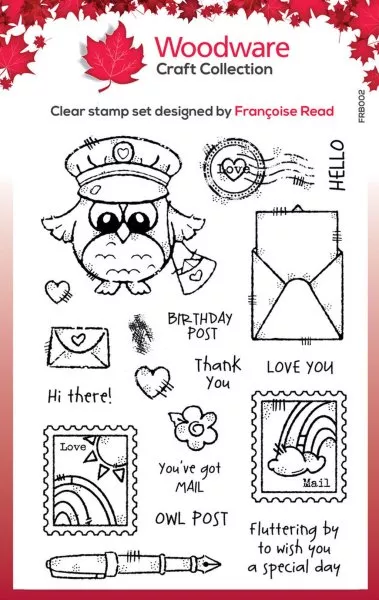 Owl Post - Clear Stamps - Woodware Craft Collection