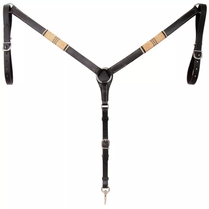Oxbow Rawhide Braided Breast Collar Chocolate