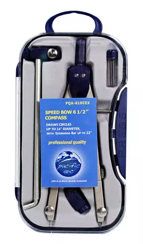 Pacific Arc Rapid Bow Compass with Extender Arm and Adaptor