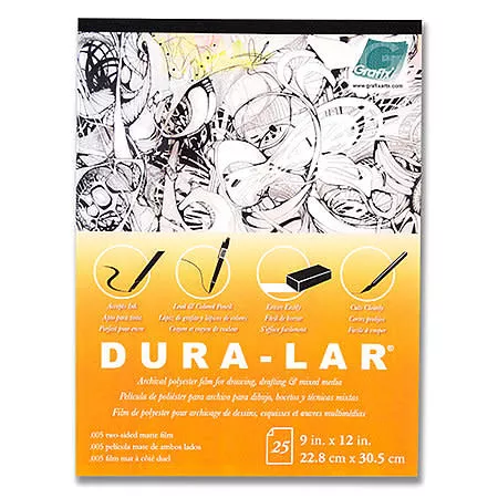 Pad (25 Shts) .005 Matte Dura-Lar 9X12