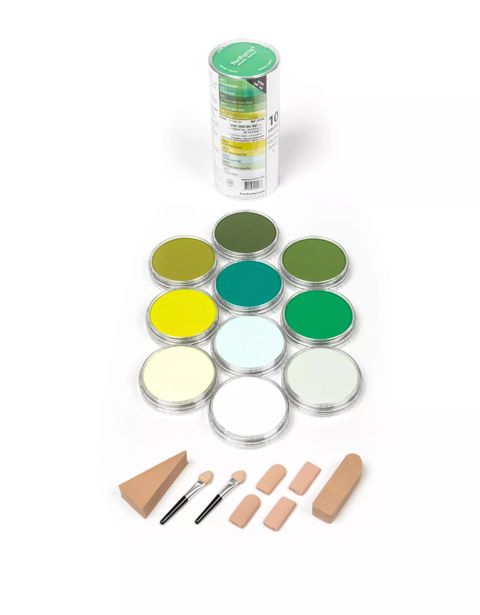 PanPastel Greens, Set of 10