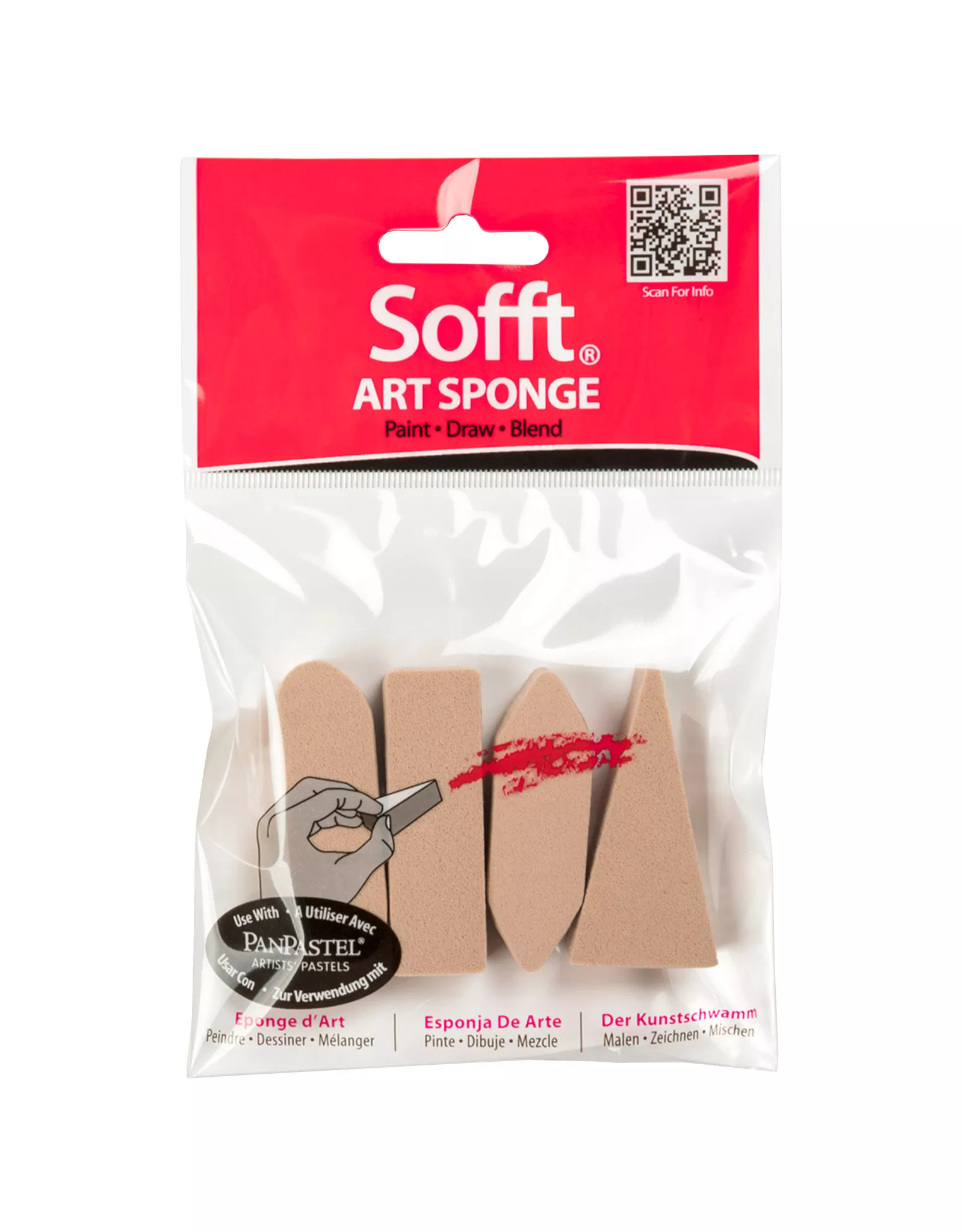 PanPastel Sofft Tools, Assorted Sponge Bars, Set of 4