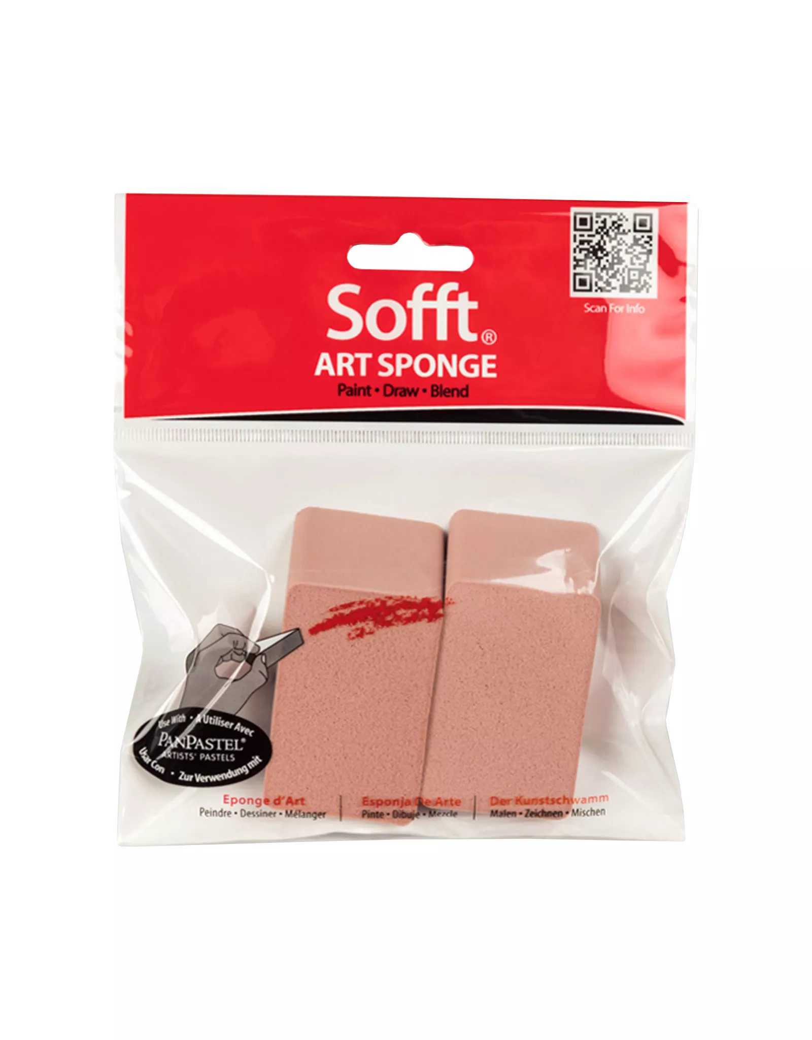 PanPastel Sofft Tools, Flat Angle Slice Sponge, Set of 2
