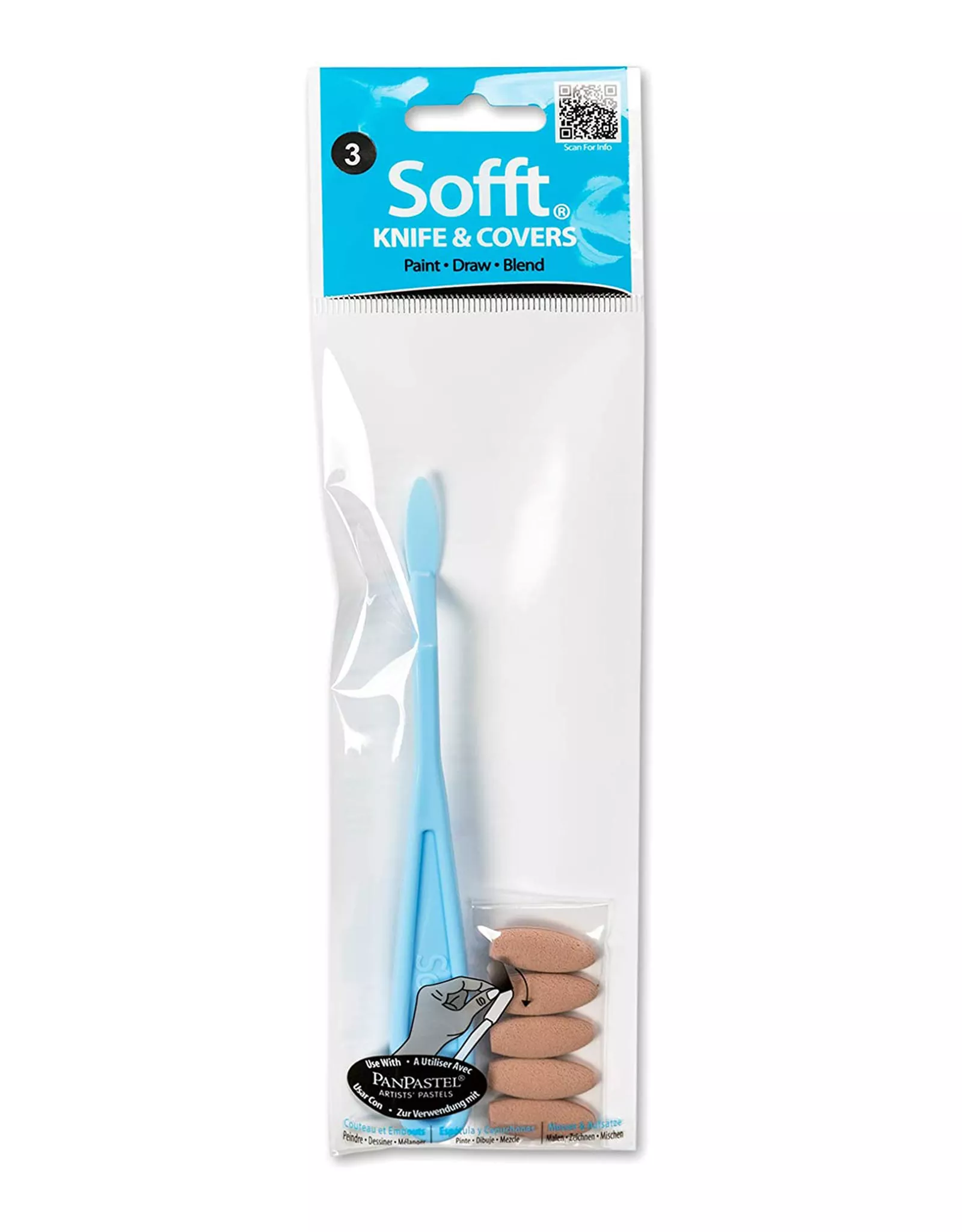 PanPastel Sofft Tools, Knife and Oval Covers