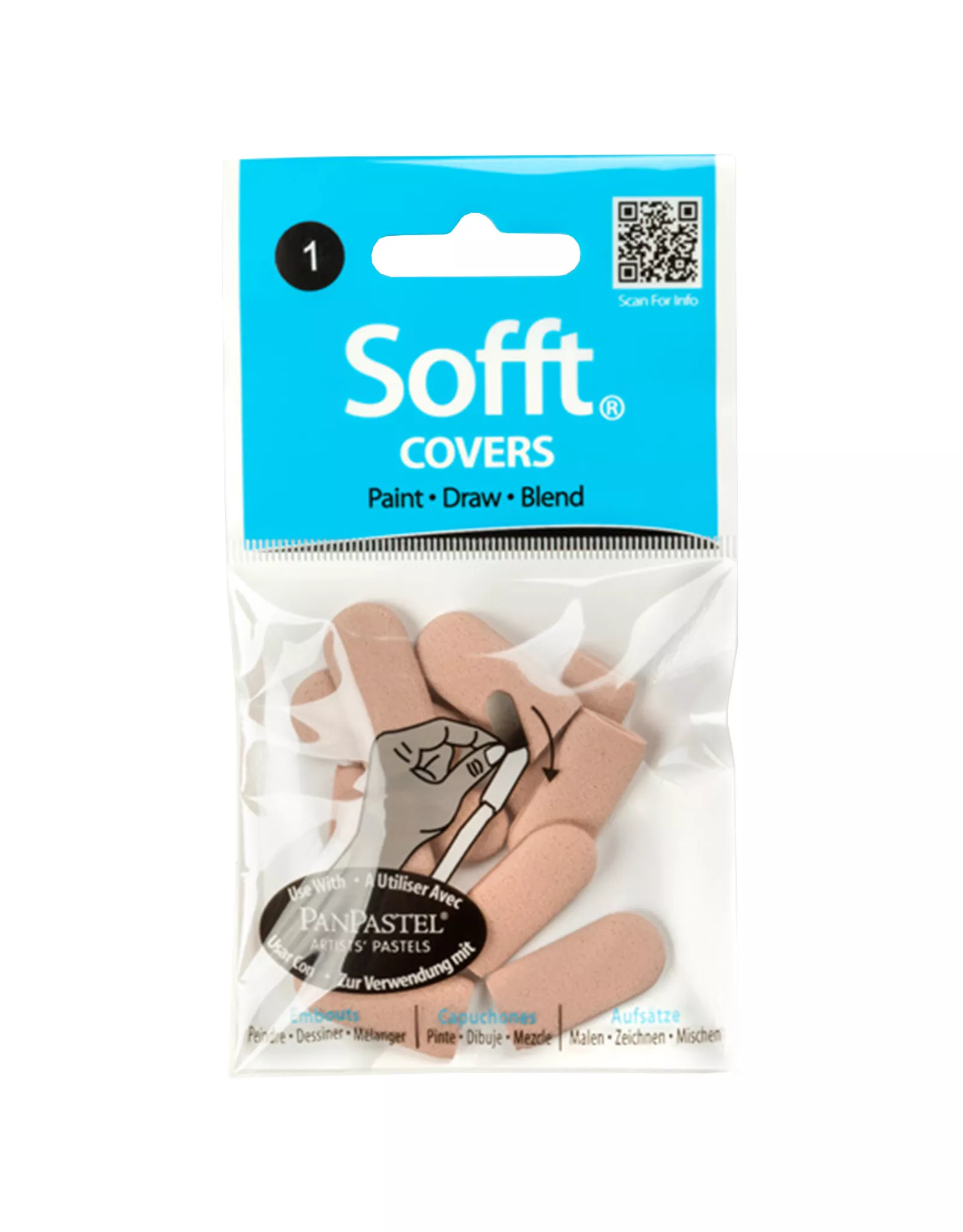 PanPastel Sofft Tools, Round Knife Covers, Set of 10