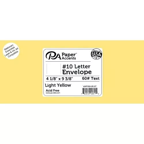 Paper Accents Envelope Letter 9x4 10 pcs pcs Light yellow Envelope