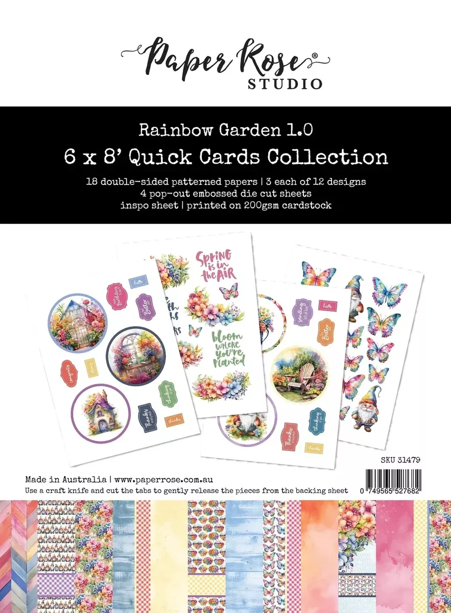 Paper Rose Rainbow Garden 1.0 6x8" Quick Cards Collection