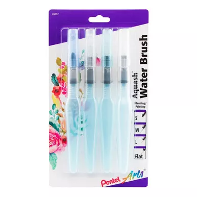 Pentel Aquash Water Brush 4-Piece Set