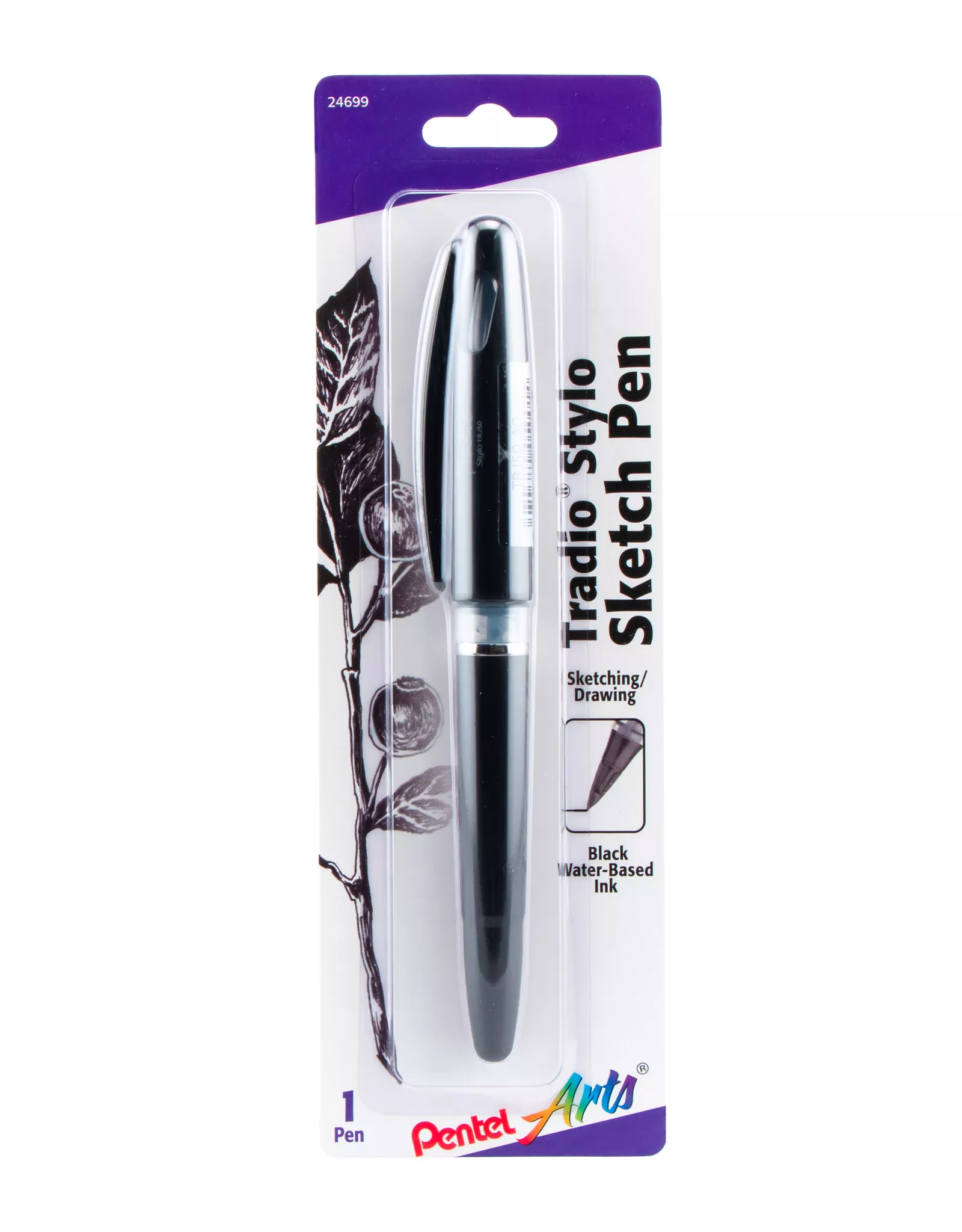 Pentel Arts Tradio Stylo Sketch Pen, Black