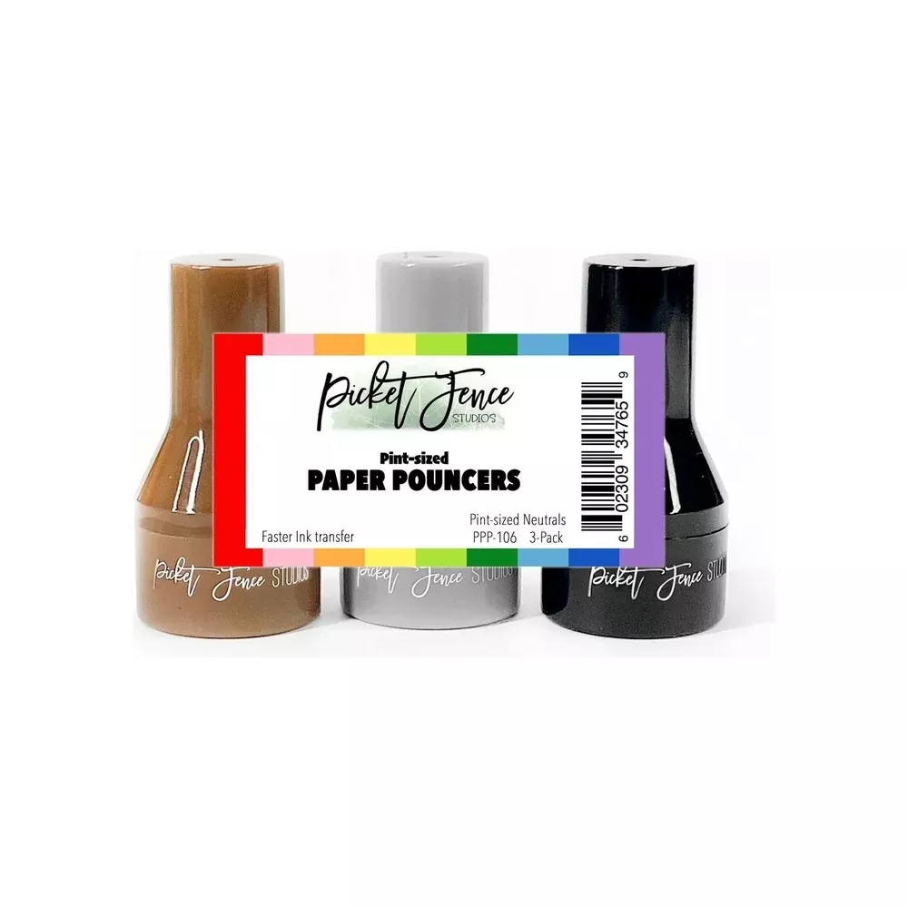 Picket Fence Studios - Pint-sized Paper Pouncers, Neutrals (3pk)