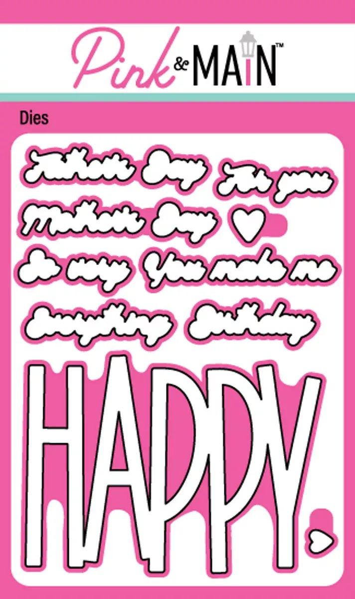 Pink & Main Happy Hello Dies