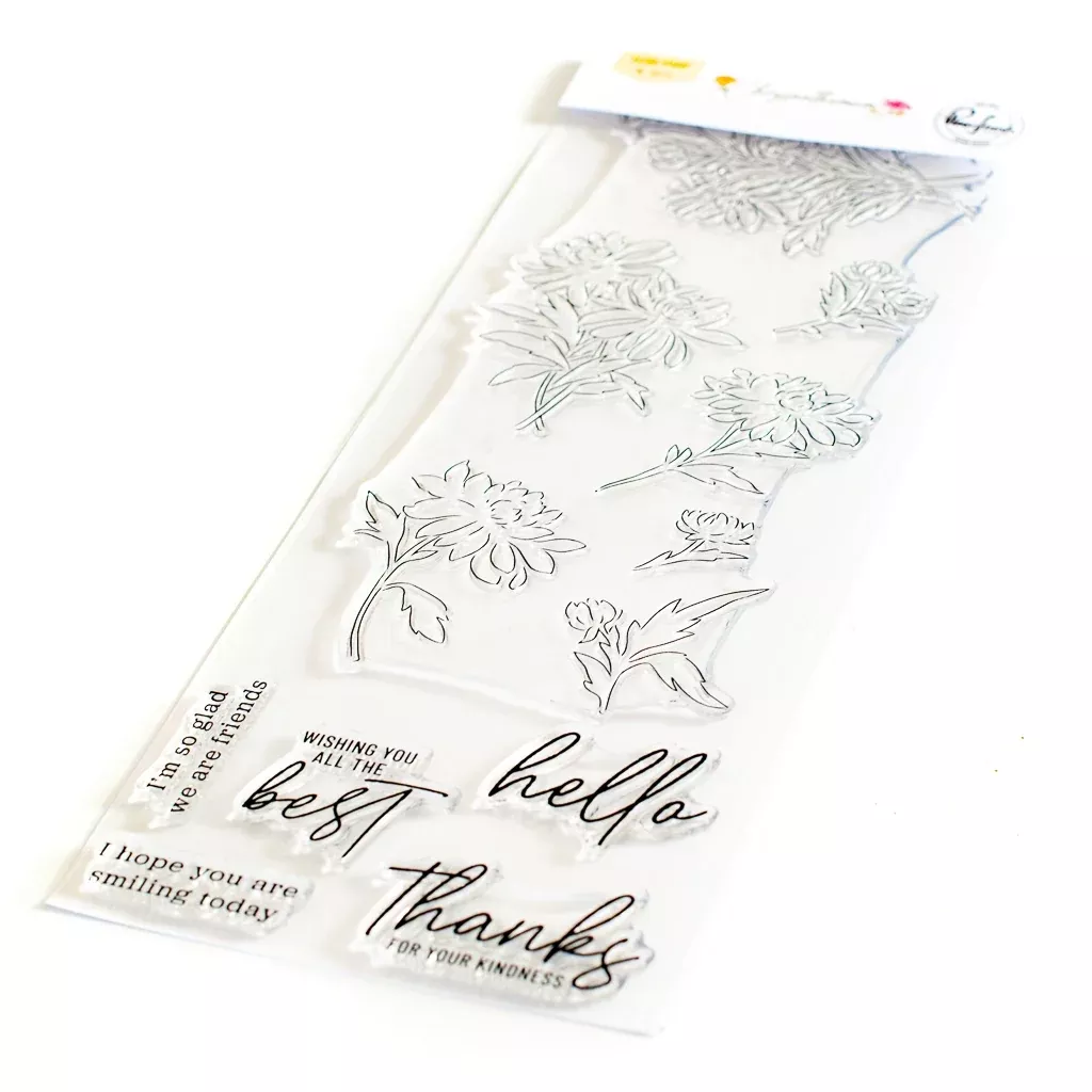 Pinkfresh Studio Chrysanthemum stamp RETIRED