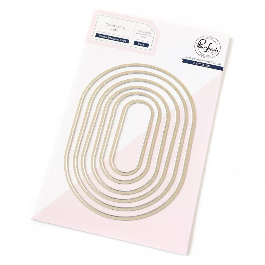 Pinkfresh Studio - Dies - Nested Elongated Ovals