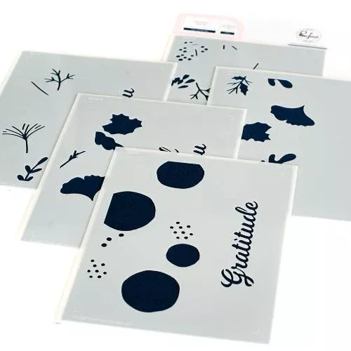 Pinkfresh Studio Fall Leaf Border stencil RETIRED
