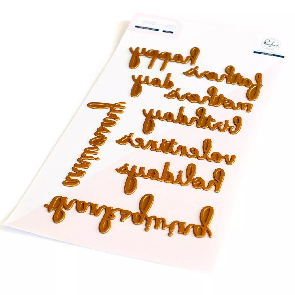 Pinkfresh Studio Phrase Builder: Happy hot foil RETIRED