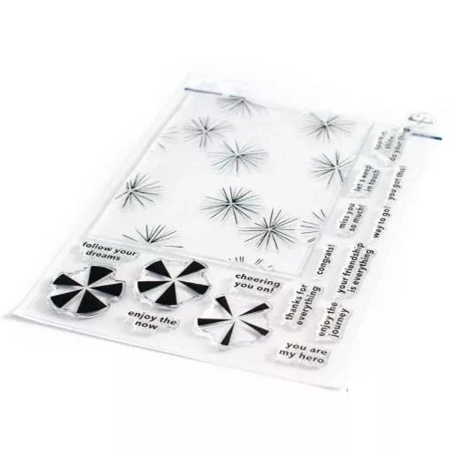Pinkfresh Studio - Seamless starburst circles stamp set