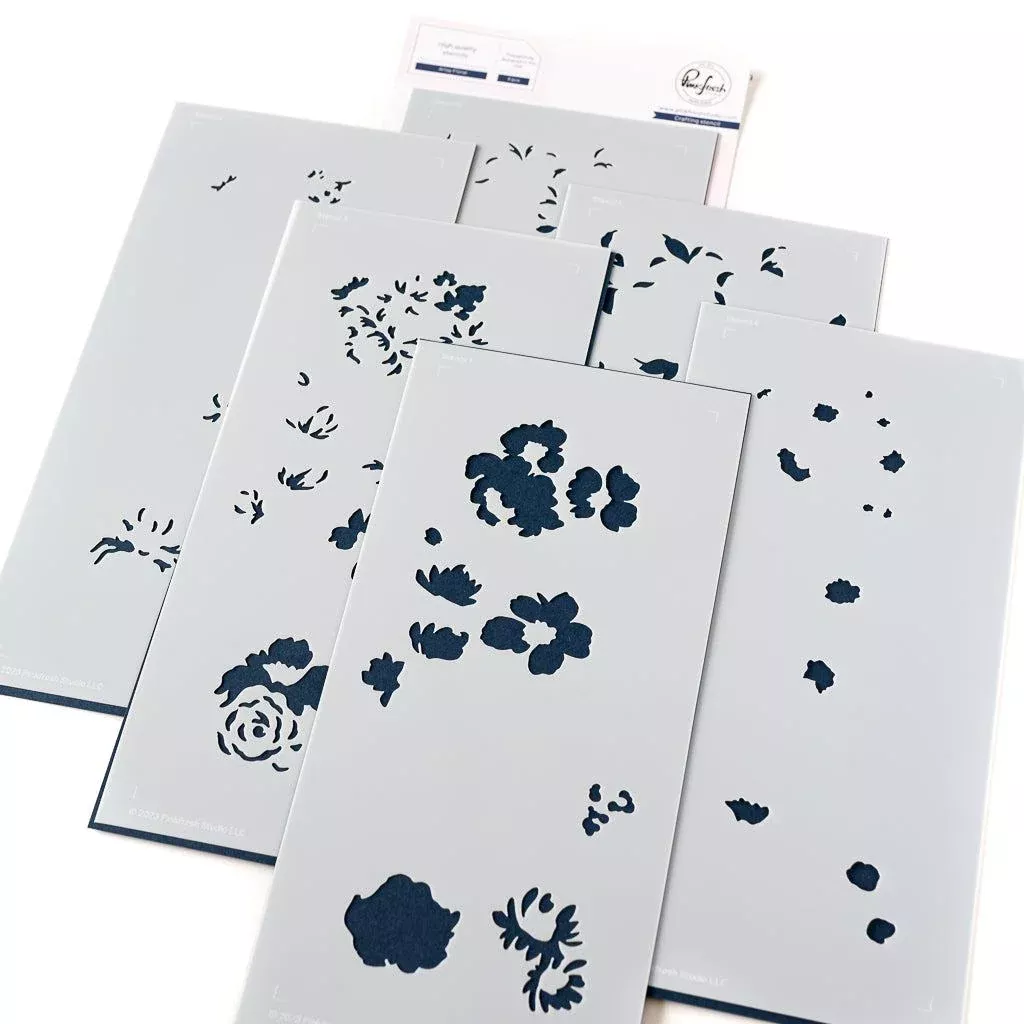 Pinkfresh Studio - Stencils - Artsy Floral
