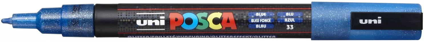 POSCA 3M Fine Bullet Tip PenGlitter Blue