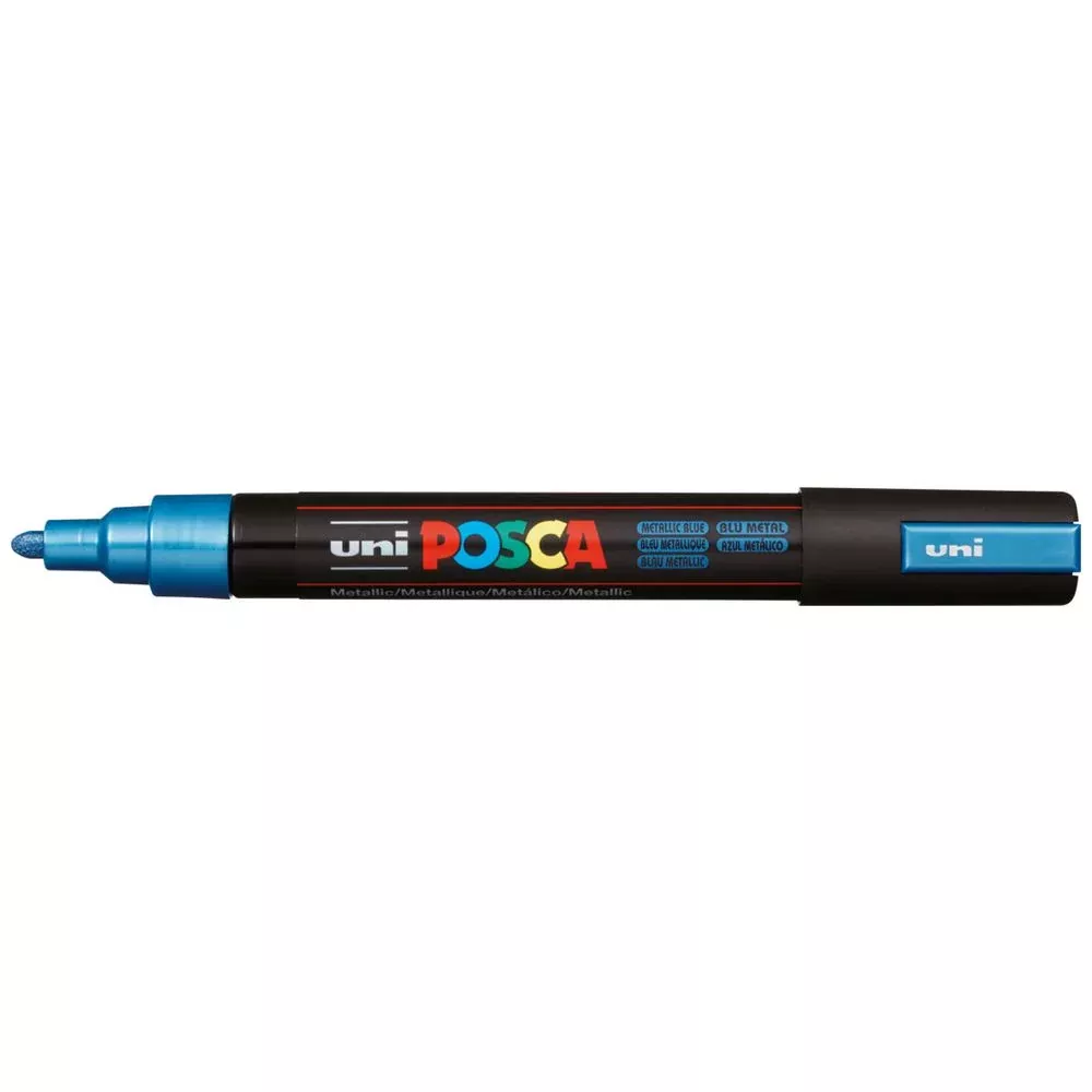 Posca PC-5M Medium Bullet Tip Paint Marker metallic, Blue