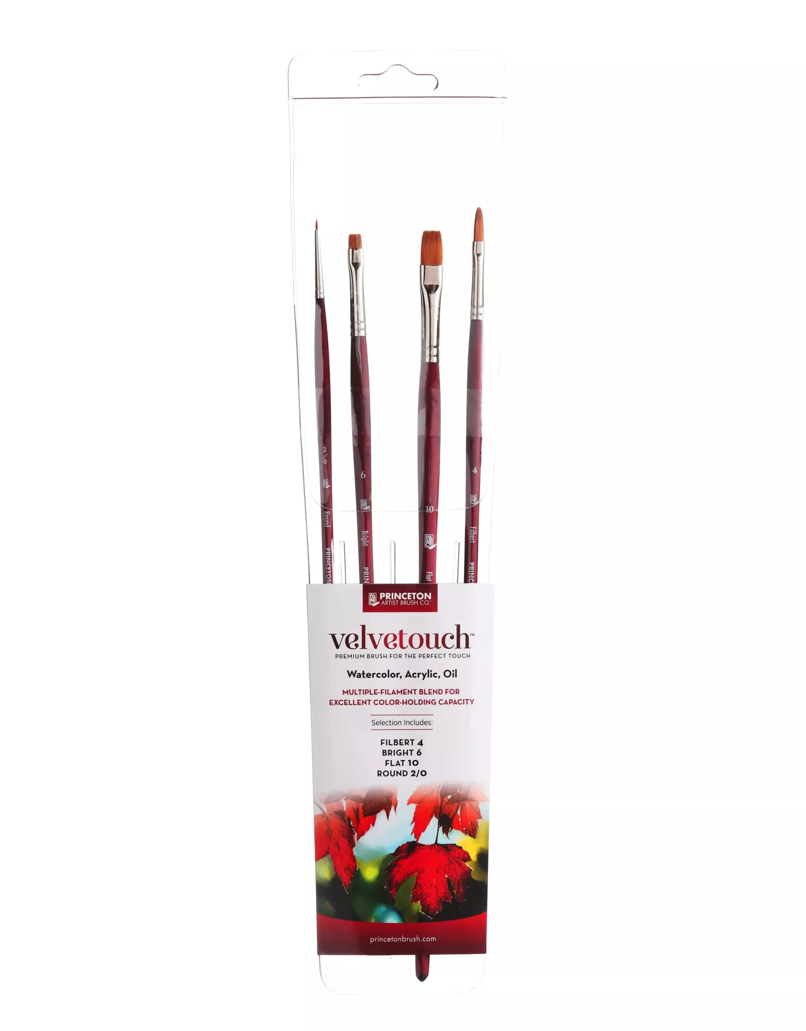 Princeton Velvetouch Long Handle Brush Set of 4