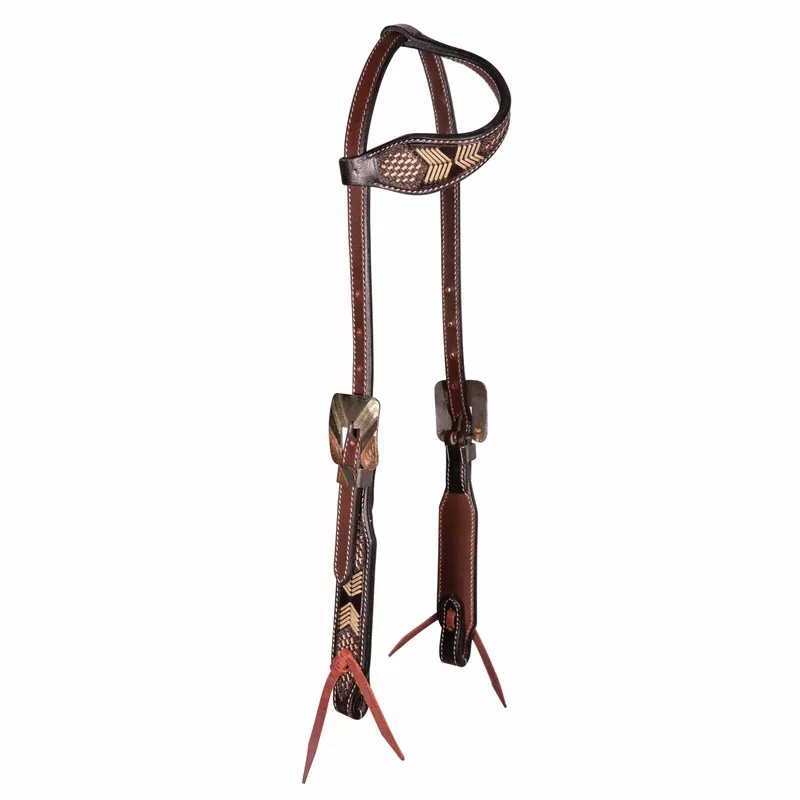 Professionals Choice Browband Arrowhead Headstall Chocolate