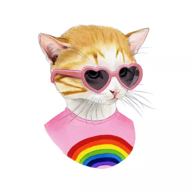 Rainbow Kitten Temporary Tattoos
