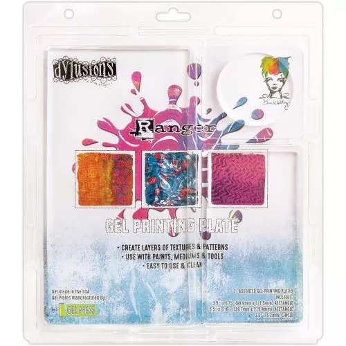 Ranger Gel Press Plate Assortment 3/Pkg - Postage as per actual