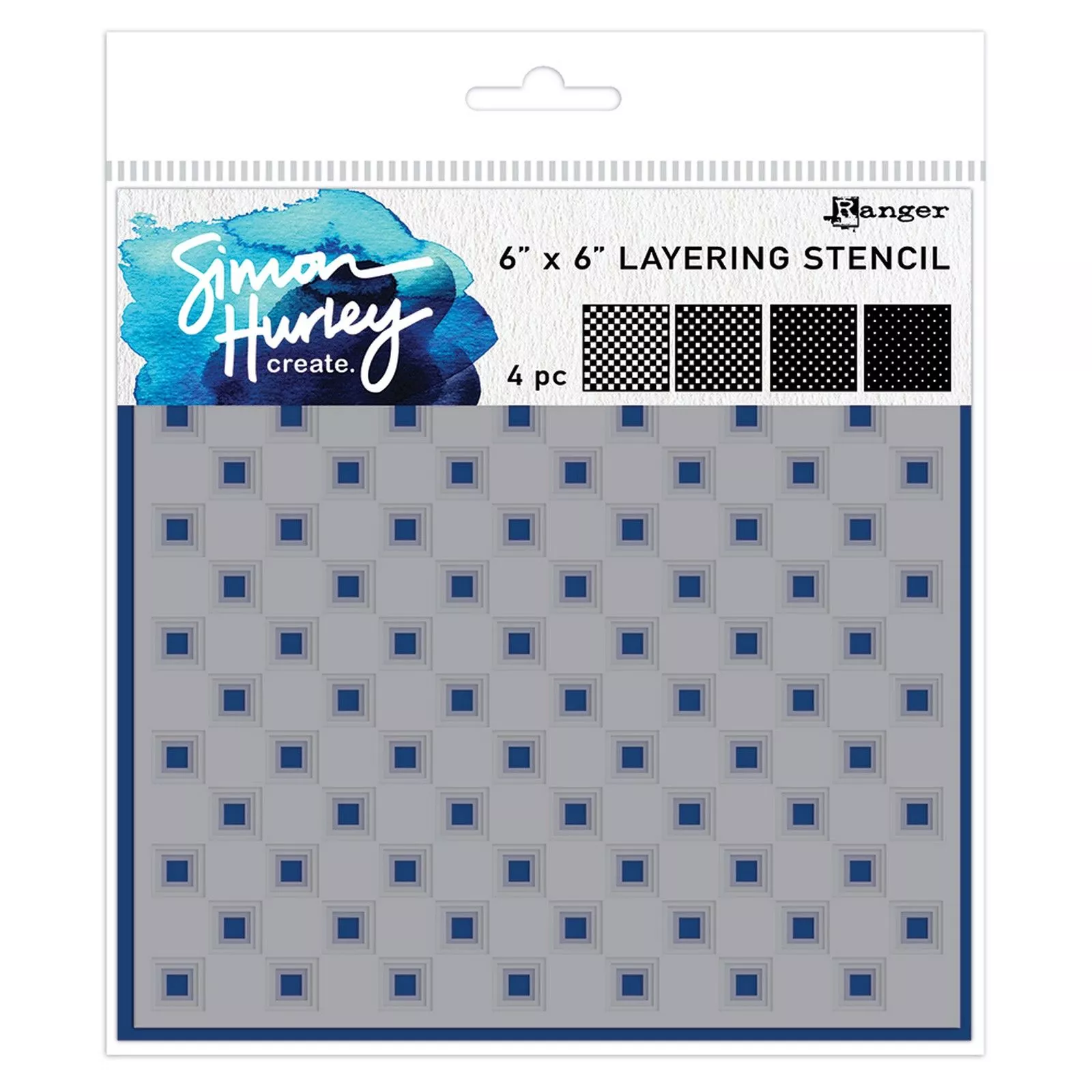Ranger • Simon Hurley create. Stencil Checkered 4pcs
