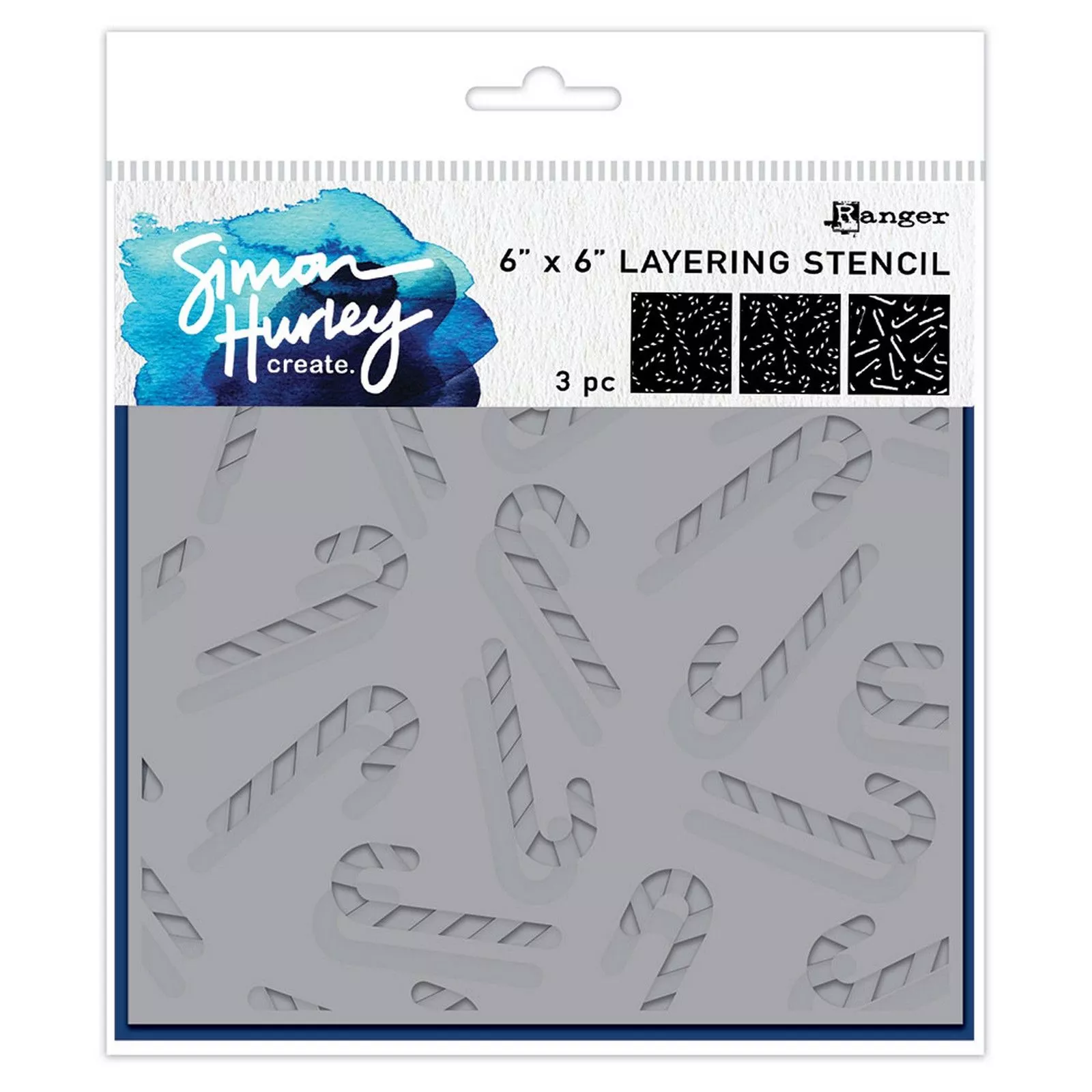 Ranger • Simon Hurley create. Stencils Candy Cane 3pieces