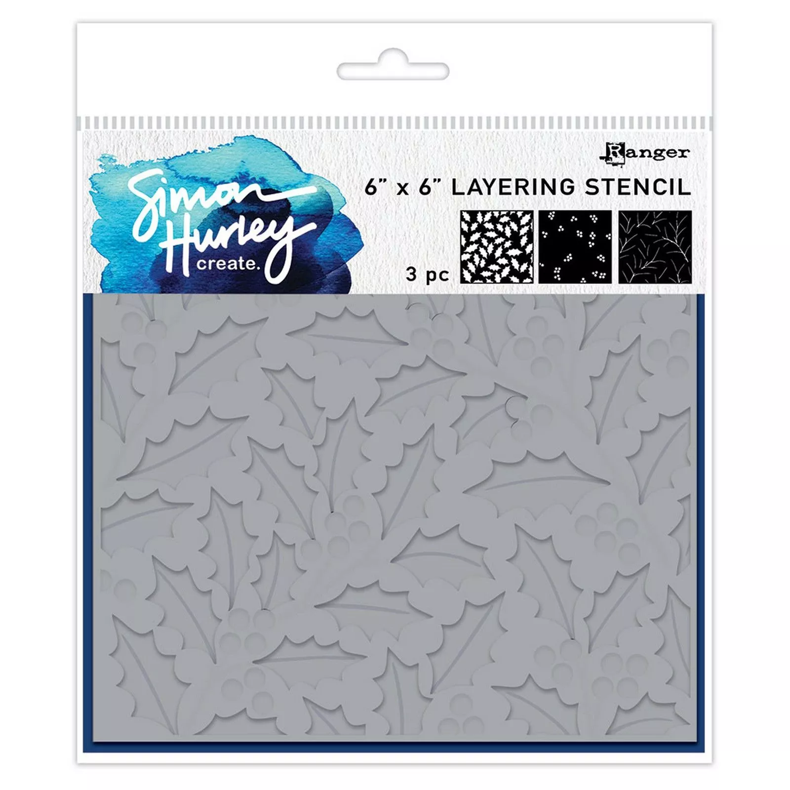 Ranger • Simon Hurley create. Stencils Festive Holly 3pieces