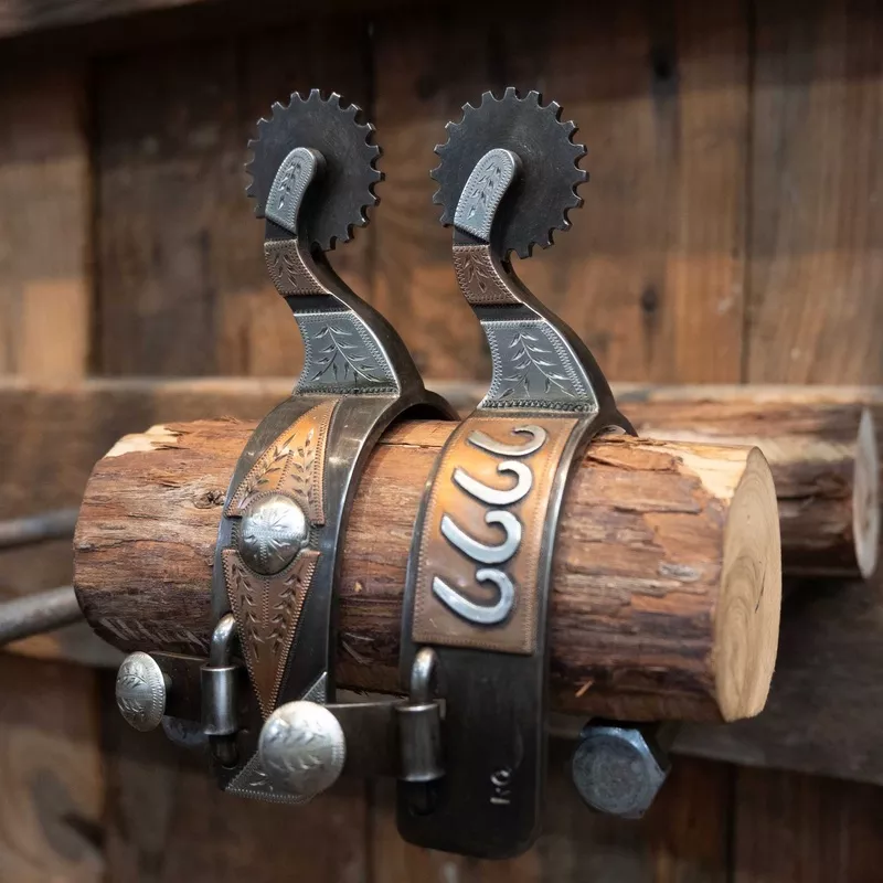 Ray Castleberry Mounted 6666 Spurs