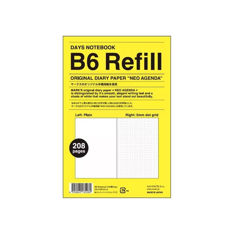 Refill B6 Notebook Days