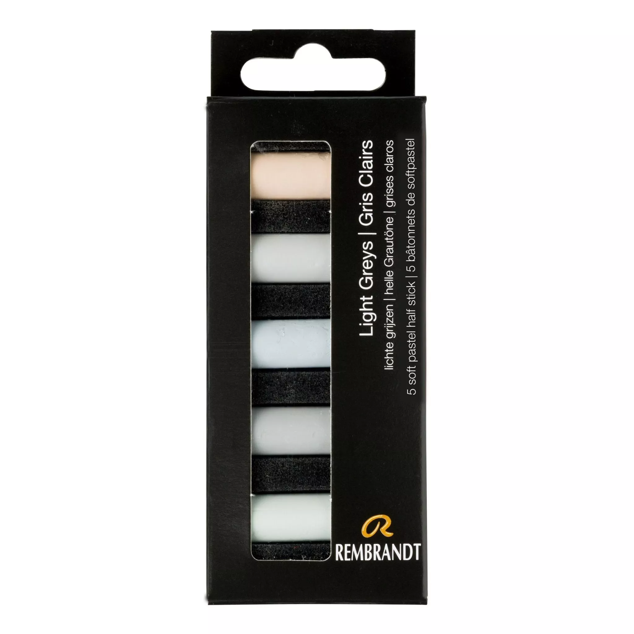 Rembrandt Soft Pastels, Light Greys Set of 5