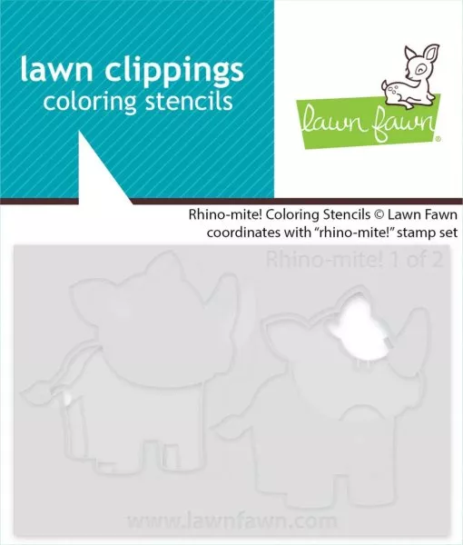 Rhino-Mite! - Coloring Stencils - Lawn Fawn
