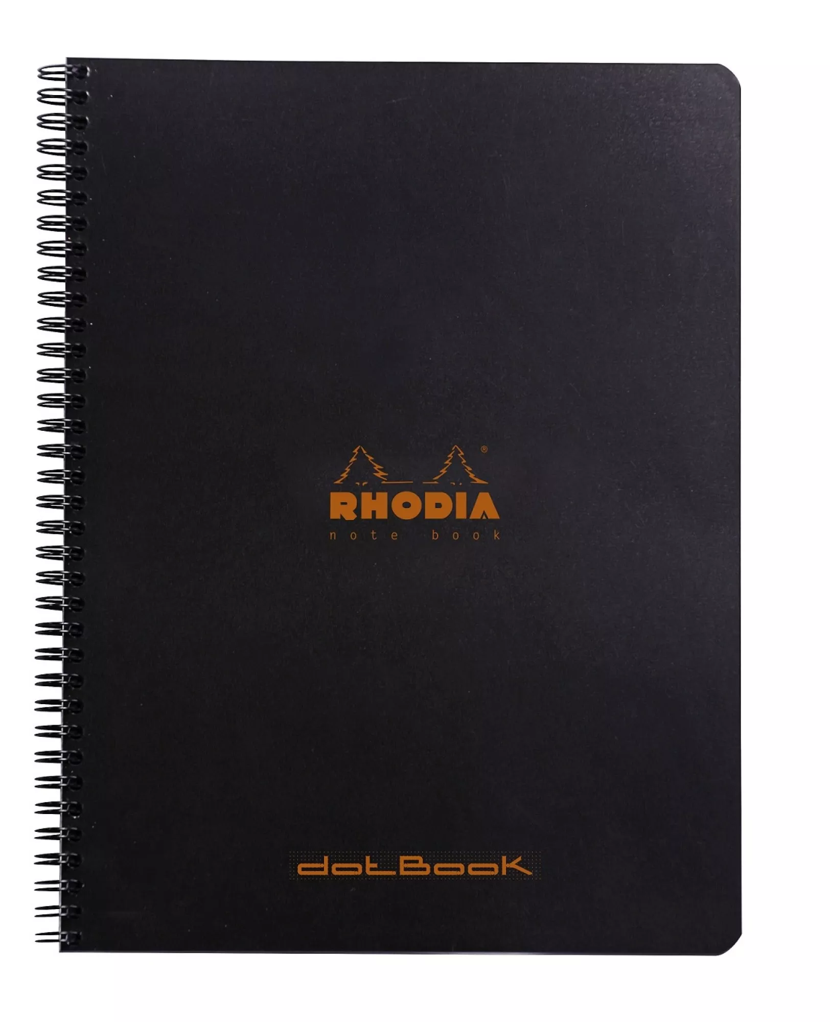 Rhodia Classic Wirebound Notebook, 80 Dotted Sheets, 9" x 11 3/4", Black