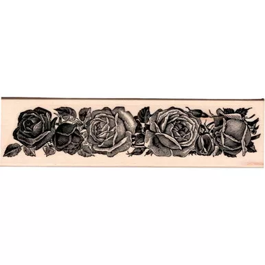 Rose Swag Rubber Stamp