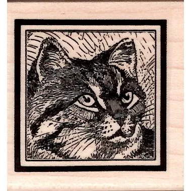 Rubber Stamp, Cat Face
