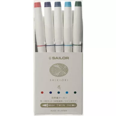Sailor Shikiori Brush Pen Set, Winter