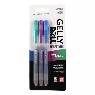 Sakura Gelly Roll Retractable 3-Piece Cool Metallic Pens