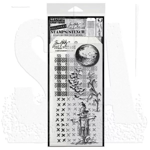 The Scarecrow - Tim Holtz Mixed Media Stamps & Stencil Set - Stampers Anonymous
