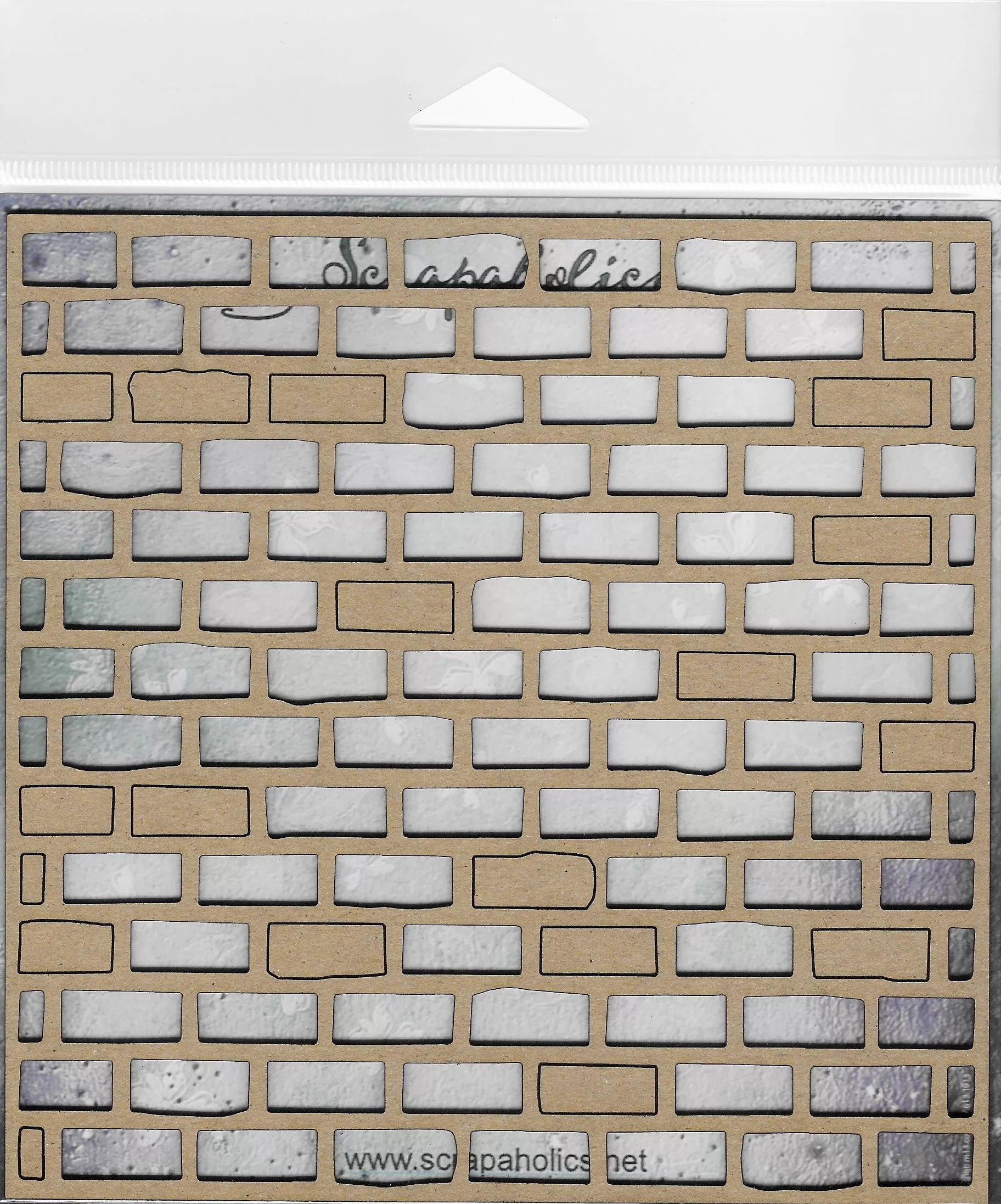 Scrapaholics Laser Cut Chipboard 1.8mm Thick-Brick Panel, 6"X6" - Cartons agglo.
