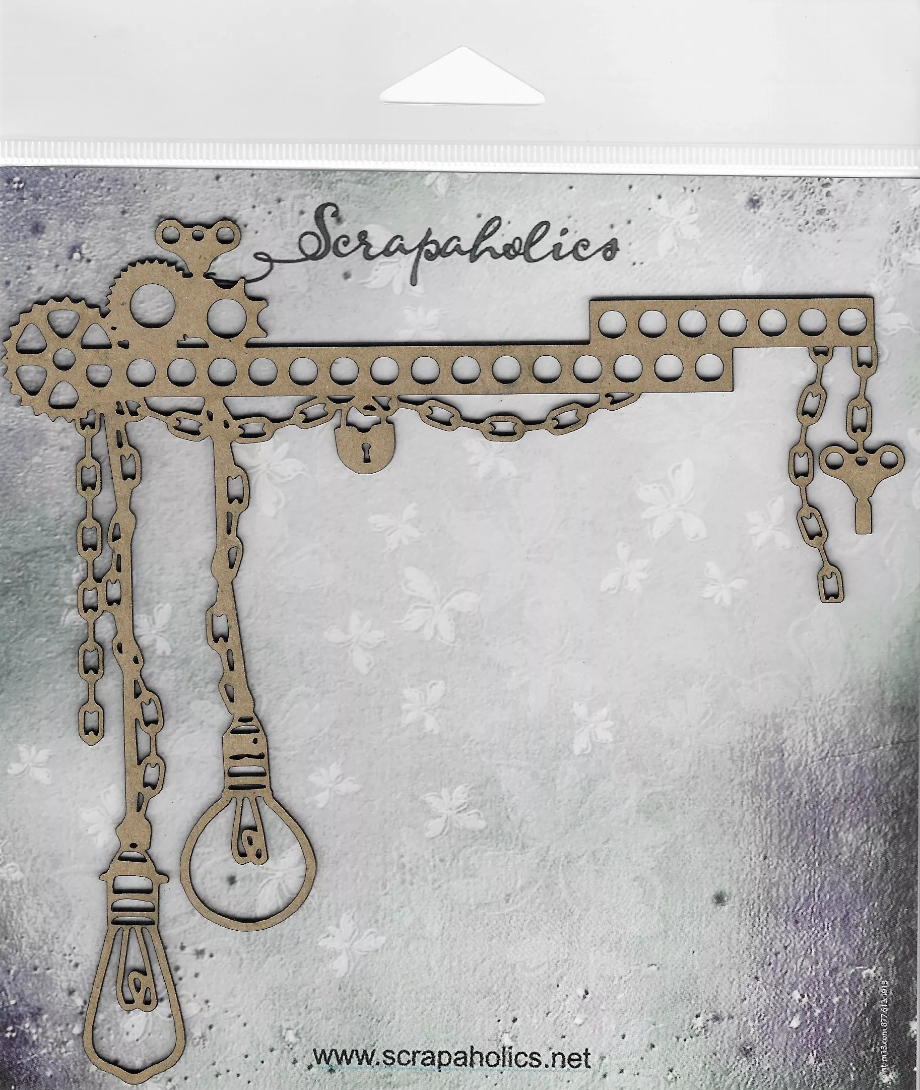 Scrapaholics Laser Cut Chipboard 1.8mm Thick-Industrial Light Corner, 6"X5.75" - Cartons agglo. Coins empoules