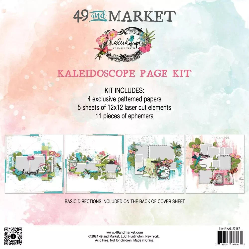 Scrapbooking Kit: 49 And Market Page Kit-Kaleidoscope