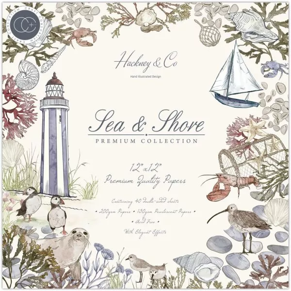 Sea & Shore - Paper Pad - 12"x12" - Craft Consortium