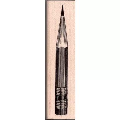 Sharp Pencil Rubber Stamp
