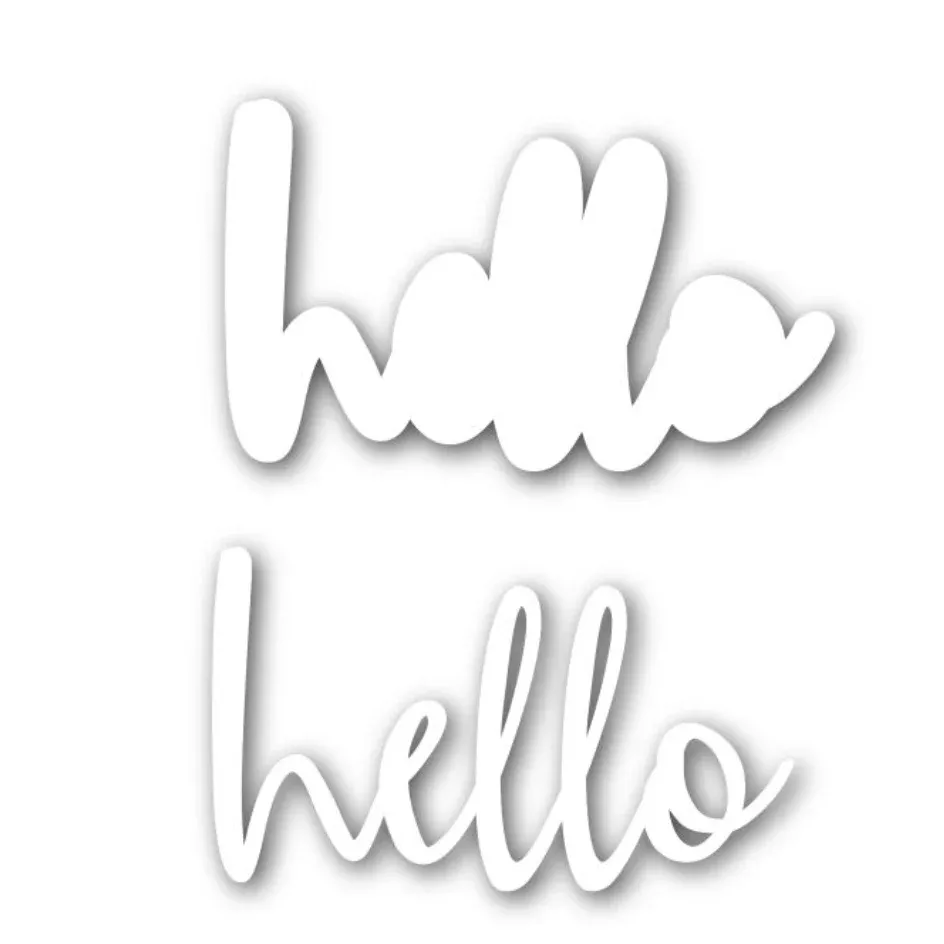 Simon Says Stamp Script Hello Shadow Wafer Dies sssd111752