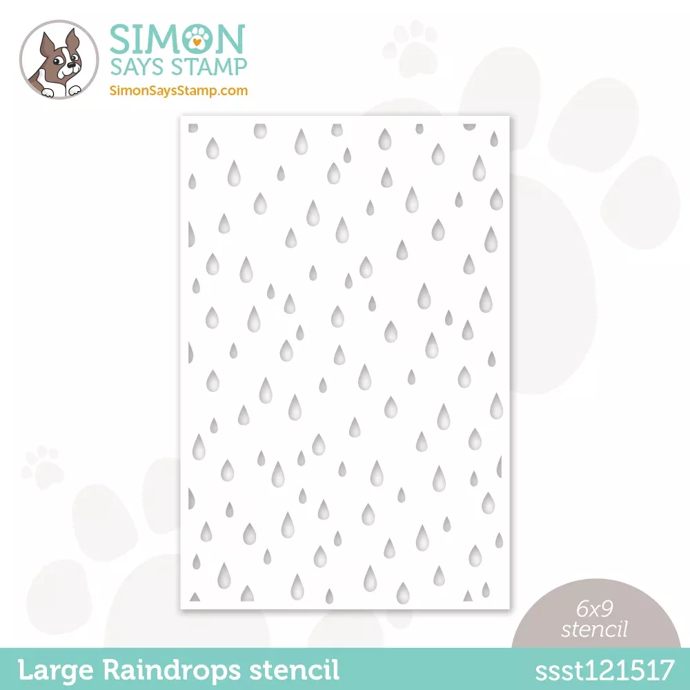 Simon Says Stamp Stencil LARGE RAINDROPS ssst121517