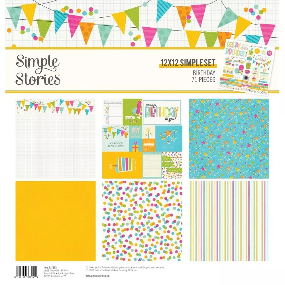 Simple Stories - 12x12 Simple Set - Birthday, BTY21905